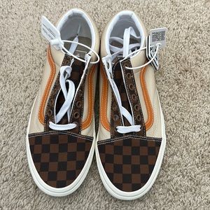 Brand new vans old skool mixed utility checkerboard